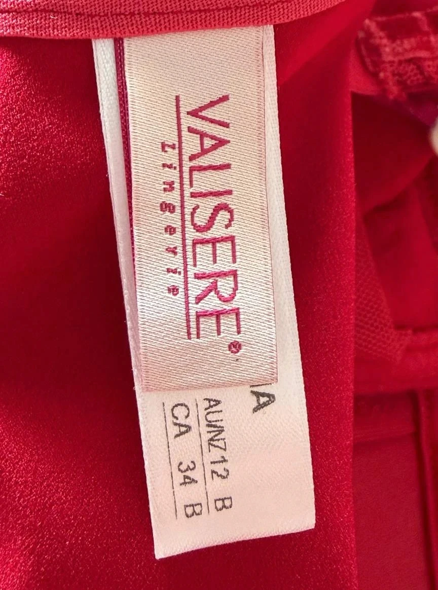 Sostén bustier Valisère rojo bordado nuevo con etiqueta talla M lencería elegante – photo 10